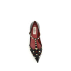 Black Goatskin Ballet Flats