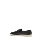 Black Calf Leather Bos Taurus Slip-On Loafers