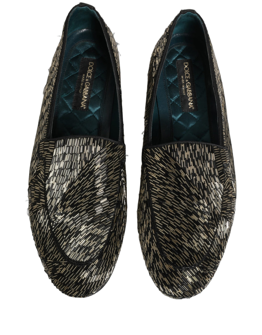 Black Silver Embellished Dress Loafers Shoes