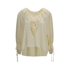Beige Silk Blouse