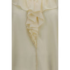 Beige Silk Blouse