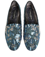 Multicolor Embroidered Sequin Loafers Shoes