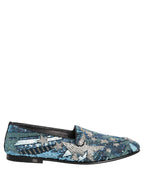 Multicolor Embroidered Sequin Loafers Shoes