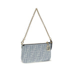 Blue Cotton Clutch Bag