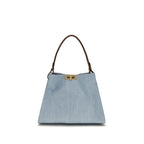 Blue Cotton Handbag