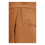 Brown Linen Casual Pants