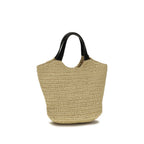 Beige Viscose Shoulder Bag