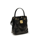 Black Calf Leather Bos Taurus Backet Bag