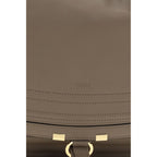 Beige Calf Leather Bos Taurus Shoulder Bag