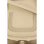 Beige Calf Leather Bos Taurus Handbag
