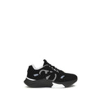 Black Fabric Athletic Sneakers