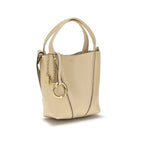 Beige Calf Leather Bos Taurus Shoulder Bag
