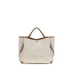 Beige Cotton Shoulder Bag