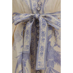 Multicolor Linen Casual Dress