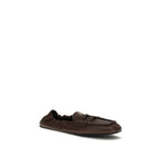 Brown Lamb Ovis Aries Aries Slip-On Loafers