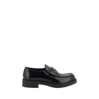 Black Calf Leather Bos Taurus Platform Loafers