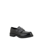 Black Calf Leather Bos Taurus Platform Loafers