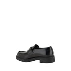 Black Calf Leather Bos Taurus Platform Loafers
