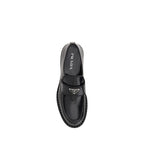 Black Calf Leather Bos Taurus Platform Loafers