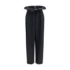 Black Wool Oves Aries Casual Pants