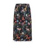 Multicolor Silk Midi Skirt