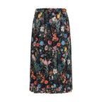 Multicolor Silk Midi Skirt