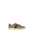 Beige Polyester Athletic Sneakers