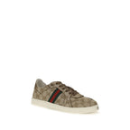 Beige Polyester Athletic Sneakers