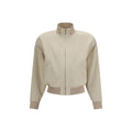 Beige Cotton Bomber