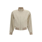 Beige Cotton Bomber