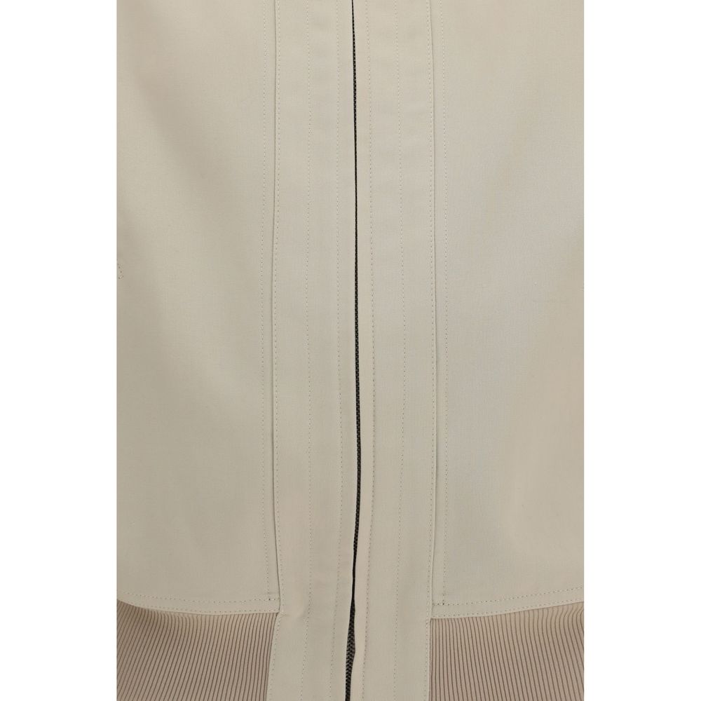 Beige Cotton Bomber