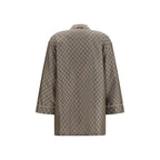 Beige Silk Dress Shirt