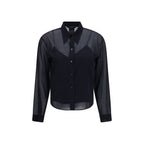 Black Silk Pattern Shirt