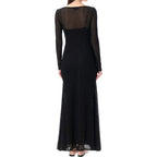 Black Metallic Fibre Casual Dress