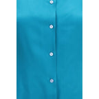 Blue Silk Dress Shirt