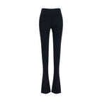 Black Viscose Flared Pants