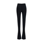 Black Viscose Flared Pants