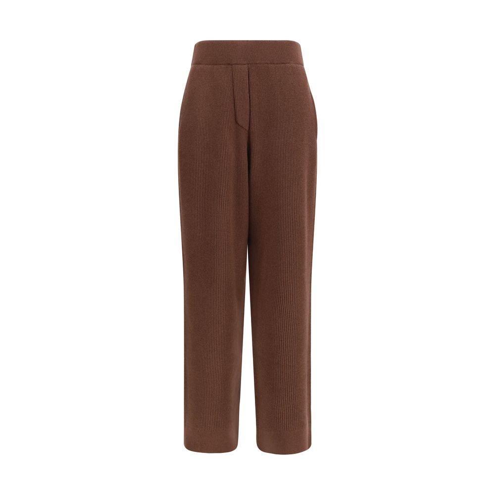 Brown Cashmere Casual Pants