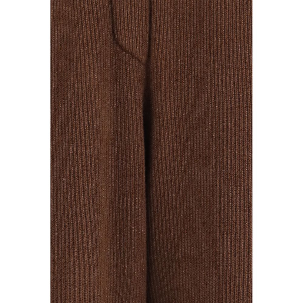Brown Cashmere Casual Pants