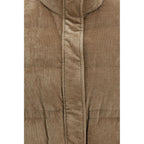 Beige Viscose Sleeveless Jacket