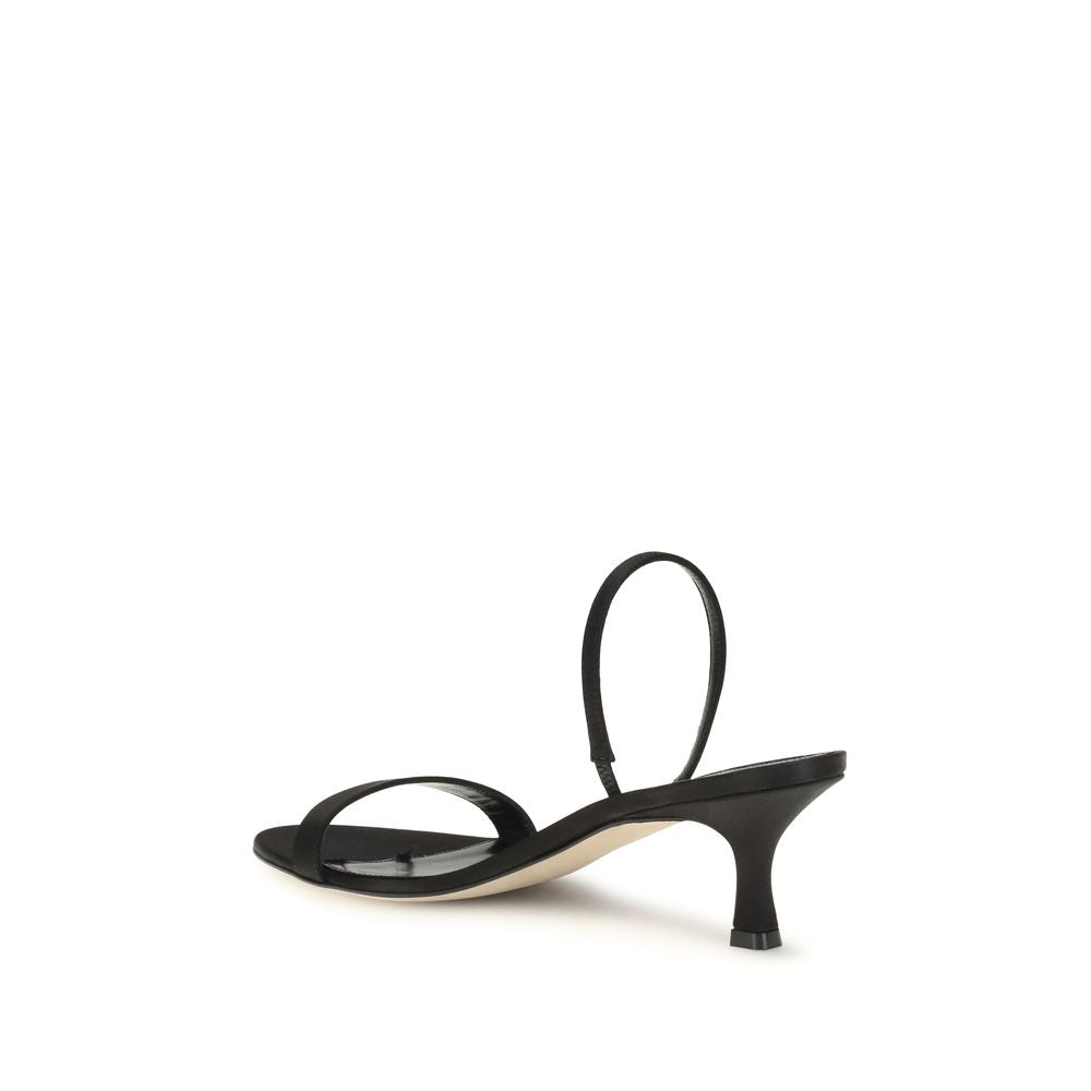 Black Calf Leather Bos Taurus Strap-On Sandals