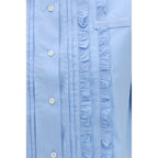 Blue Cotton Shortsleeve Shirt