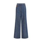 Blue Cotton Jeans Denim