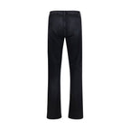Black Cotton Flared Jeans