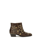 Brown Calf Leather Bos Taurus Ankle Boots