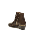 Brown Calf Leather Bos Taurus Ankle Boots