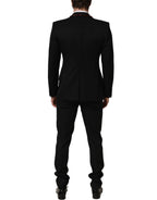 Black Wool Crystal Embellished 2 Piece Suit