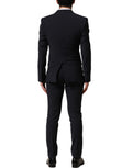 Black Wool Slim Fit Formal 3 Piece Men Suit