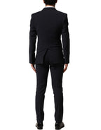 Black Wool Slim Fit Formal 3 Piece Men Suit