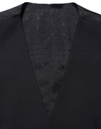 Black Wool Slim Fit Formal 3 Piece Men Suit